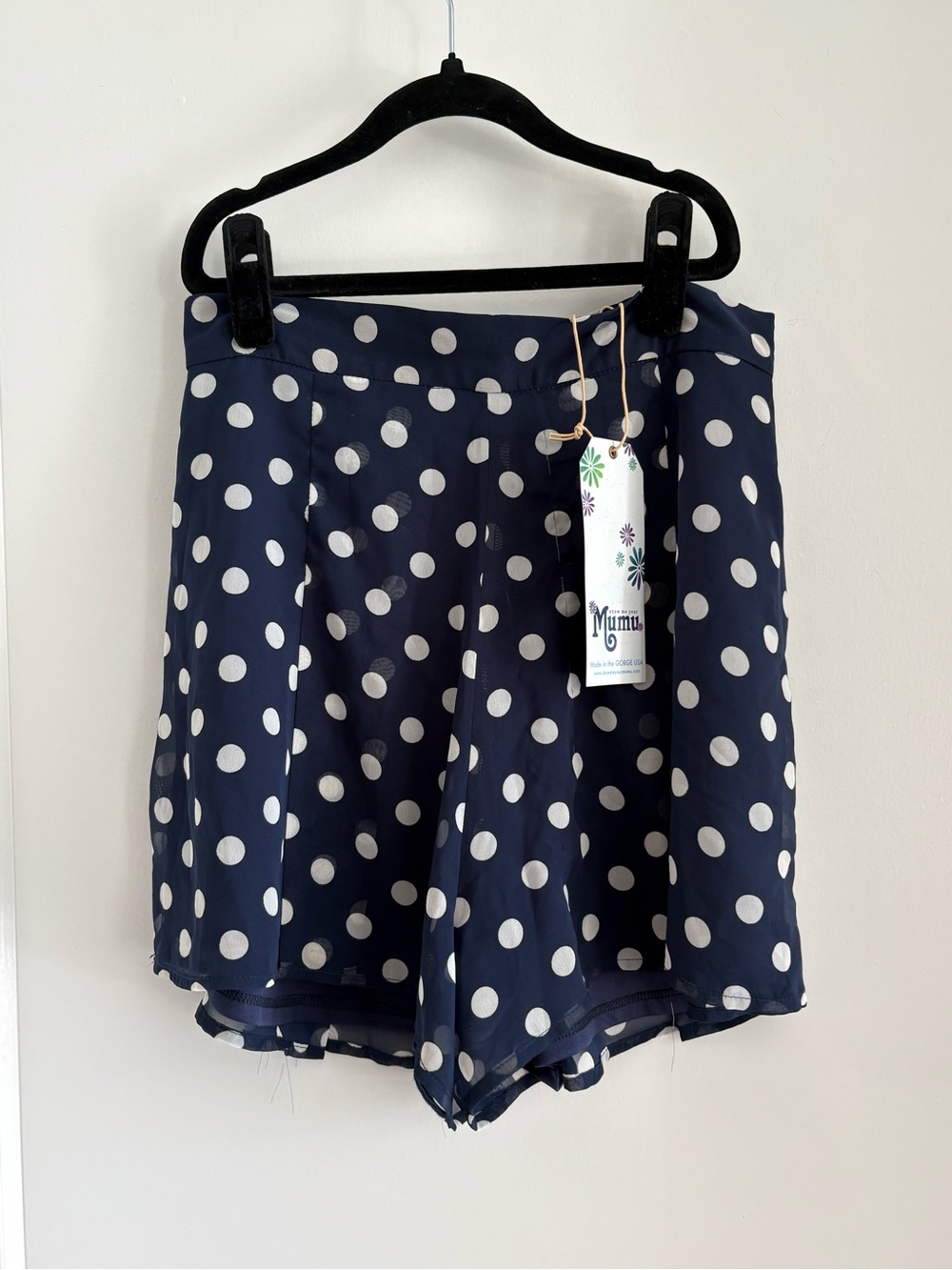 Show Me Your Mumu Navy and White Polka Dot Shorts